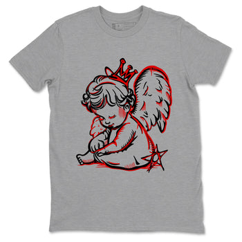 Best Sneakerfit graphic tee – Sneaker Tees To Match Air Jordan 1 Low Chicago Sneakers – Neon Angel Tee Heather Grey 2