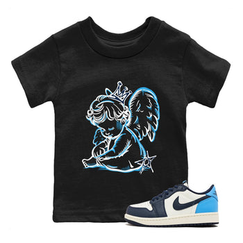 1s Obsidian shirts to match jordans Neon Angel shirts to match Jordans AJ1 Retro Low OG Obsidian match shoes to clothes SNRT Sneaker Tees Youth Baby Black 1 tee