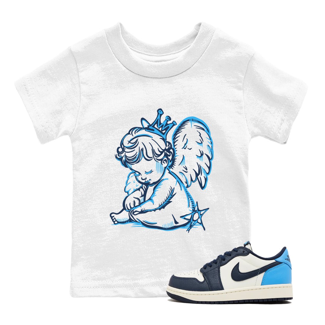 1s Obsidian shirts to match jordans Neon Angel shirts to match Jordans AJ1 Retro Low OG Obsidian match shoes to clothes SNRT Sneaker Tees Youth Baby White 1 tee