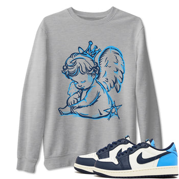 1s Obsidian shirts to match jordans Neon Angel shirts to match Jordans AJ1 Retro Low OG Obsidian match shoes to clothes SNRT Sneaker Tees unisex cotton Heather Grey 1 shirts