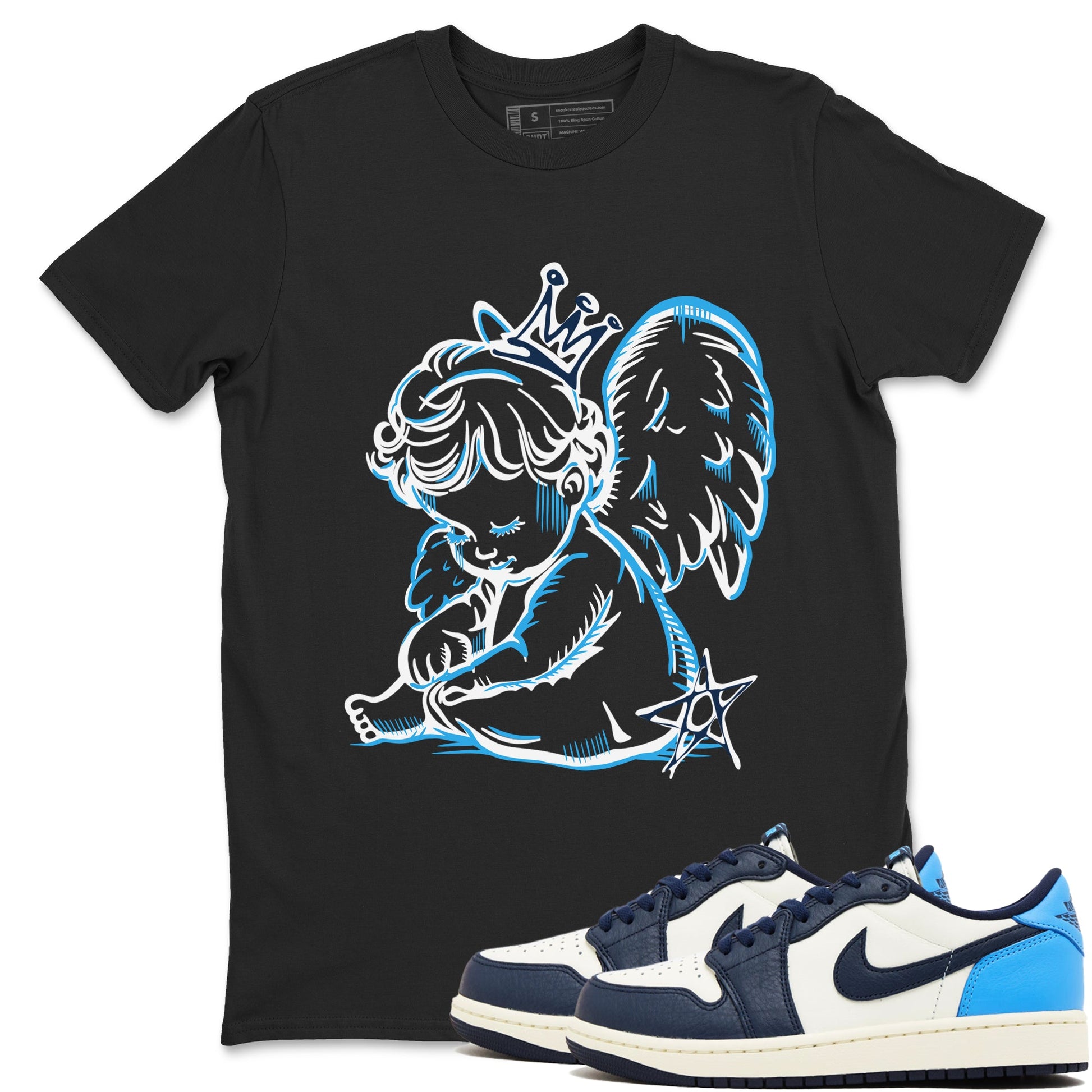 1s Obsidian shirts to match jordans Neon Angel shirts to match Jordans AJ1 Retro Low OG Obsidian match shoes to clothes SNRT Sneaker Tees unisex cotton Black 1 shirts