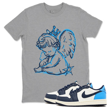 1s Obsidian shirts to match jordans Neon Angel shirts to match Jordans AJ1 Retro Low OG Obsidian match shoes to clothes SNRT Sneaker Tees unisex cotton Heather Grey 1 shirts
