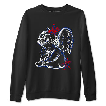 1s Rare Air shirts to match jordans Neon Angel sneaker match tees Air Jordan 1 High OG Rare Air Deep Royal Blue match shoes to clothes SNRT Sneaker Tees unisex cotton Black 2 shirts