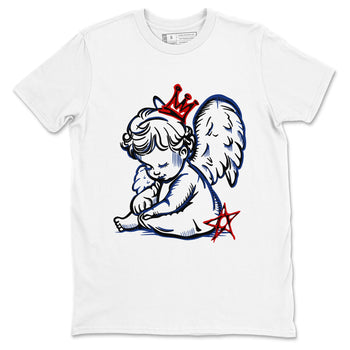 1s Rare Air shirts to match jordans Neon Angel sneaker match tees Air Jordan 1 High OG Rare Air Deep Royal Blue match shoes to clothes SNRT Sneaker Tees unisex cotton White 2 shirts