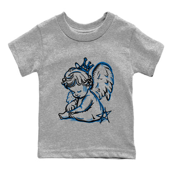 Sneaker match tees – Sneaker Tees To Match Air Jordan 1 Travis Scott Fragment Shoes – Neon Angel Kids T-Shirt Heather Grey 2