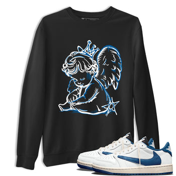 Sneaker match tees – Sneaker Tees To Match Air Jordan 1 Travis Scott Fragment Shoes – Neon Angel Tee Black 1