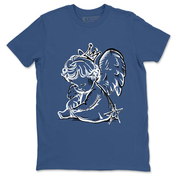Sneaker match tees – Sneaker Tees To Match Air Jordan 1 Travis Scott Fragment Shoes – Neon Angel Tee Denim Blue 2