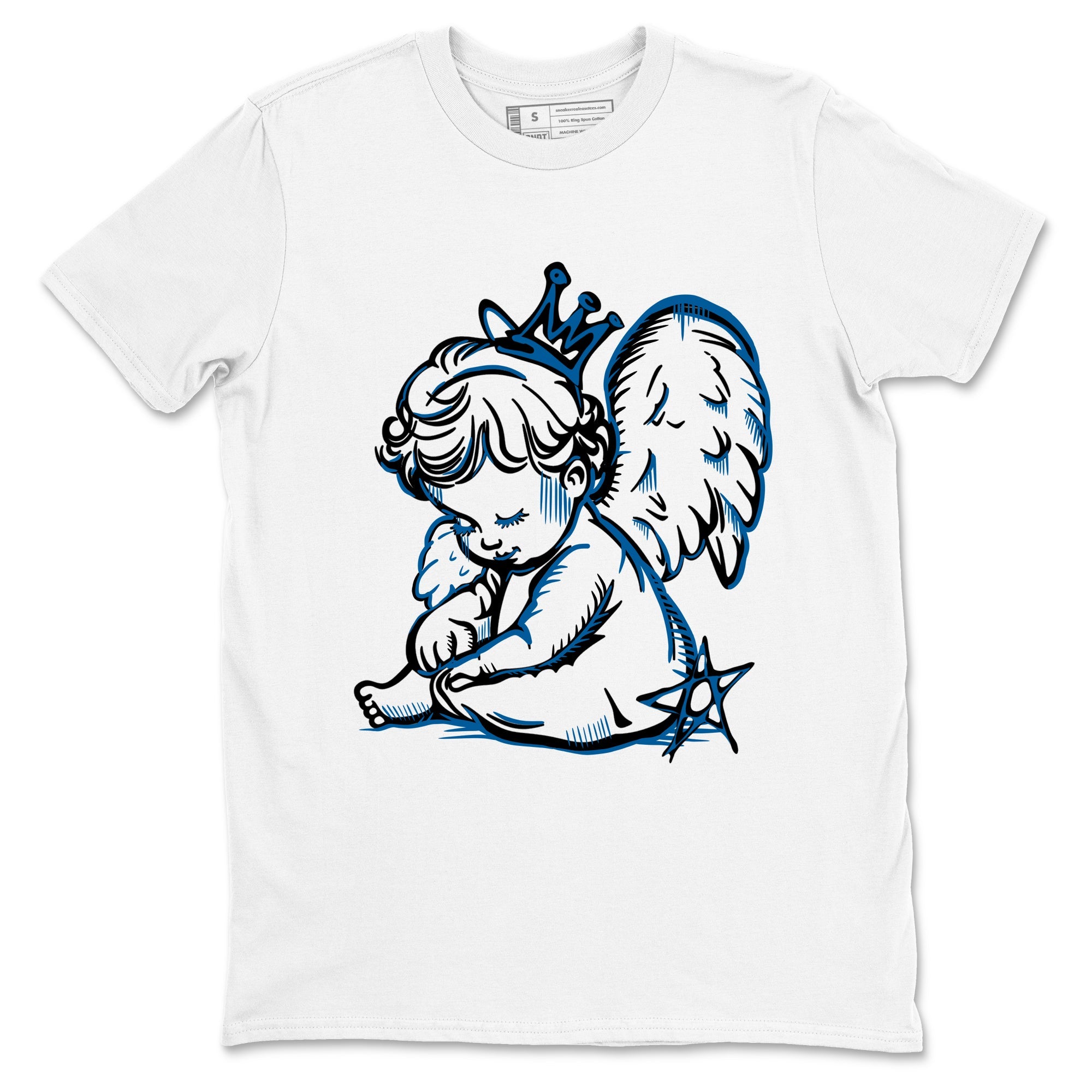 Sneaker match tees – Sneaker Tees To Match Air Jordan 1 Travis Scott Fragment Shoes – Neon Angel Tee White 2