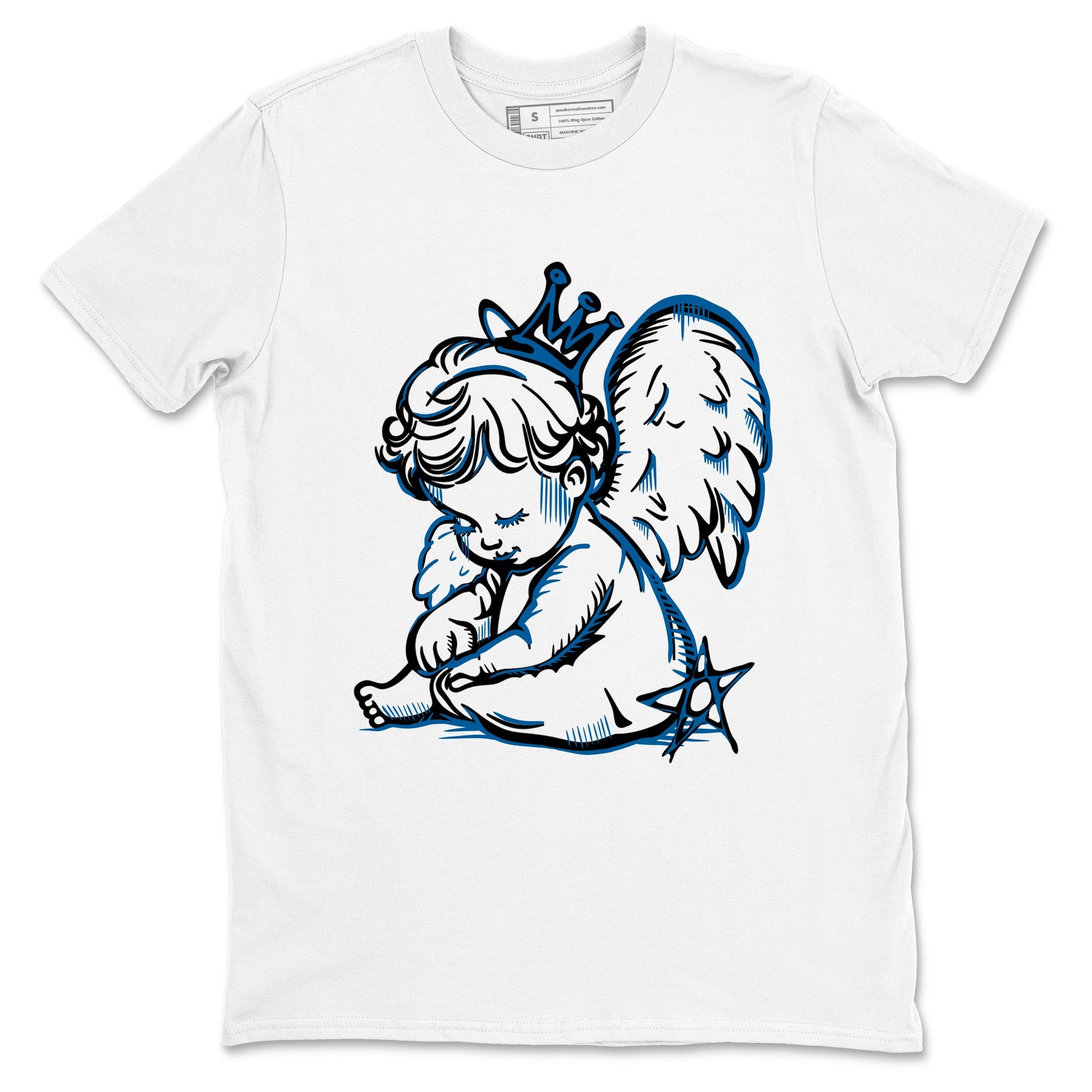 Sneaker match tees – Sneaker Tees To Match Air Jordan 1 Travis Scott Fragment Shoes – Neon Angel Tee White 2
