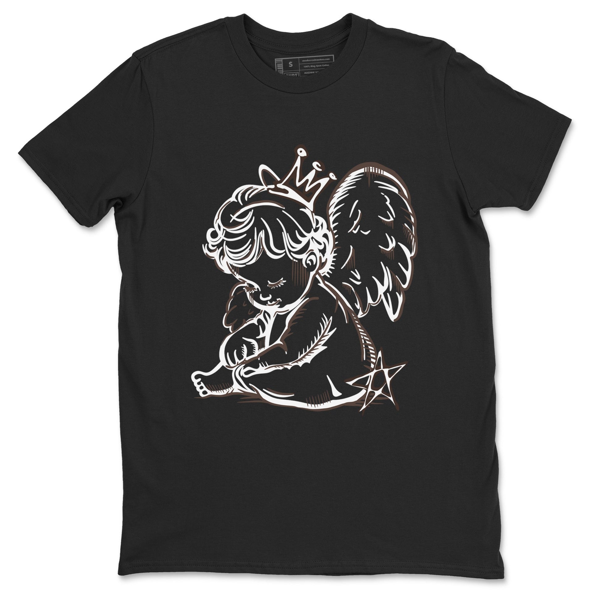 1s Travis Scott Velvet Brown shirts to match jordans Neon Angel best t shirts to wear with jordans Travis Scott x Air Jordan 1 Low OG Velvet Brown match shoes to clothes SNRT Sneaker Tees unisex cotton Black 2 shirts