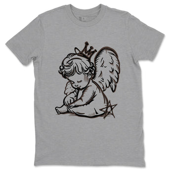 1s Travis Scott Velvet Brown shirts to match jordans Neon Angel best t shirts to wear with jordans Travis Scott x Air Jordan 1 Low OG Velvet Brown match shoes to clothes SNRT Sneaker Tees unisex cotton Heather Grey 2 shirts