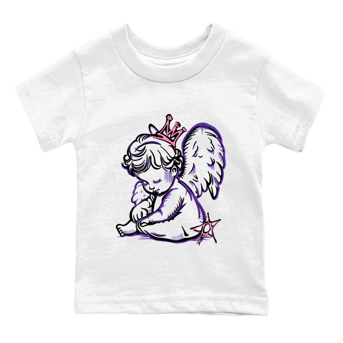 Sneaker match tees – Sneaker Tees To Match Air Jordan 11 Canyon Purple Shoes – Neon Angel Kids T-Shirt White 2