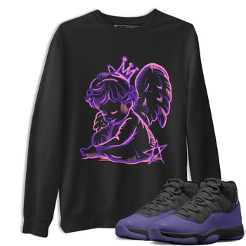 Sneaker match tees – Sneaker Tees To Match Air Jordan 11 Canyon Purple Shoes – Neon Angel Tee Black 1