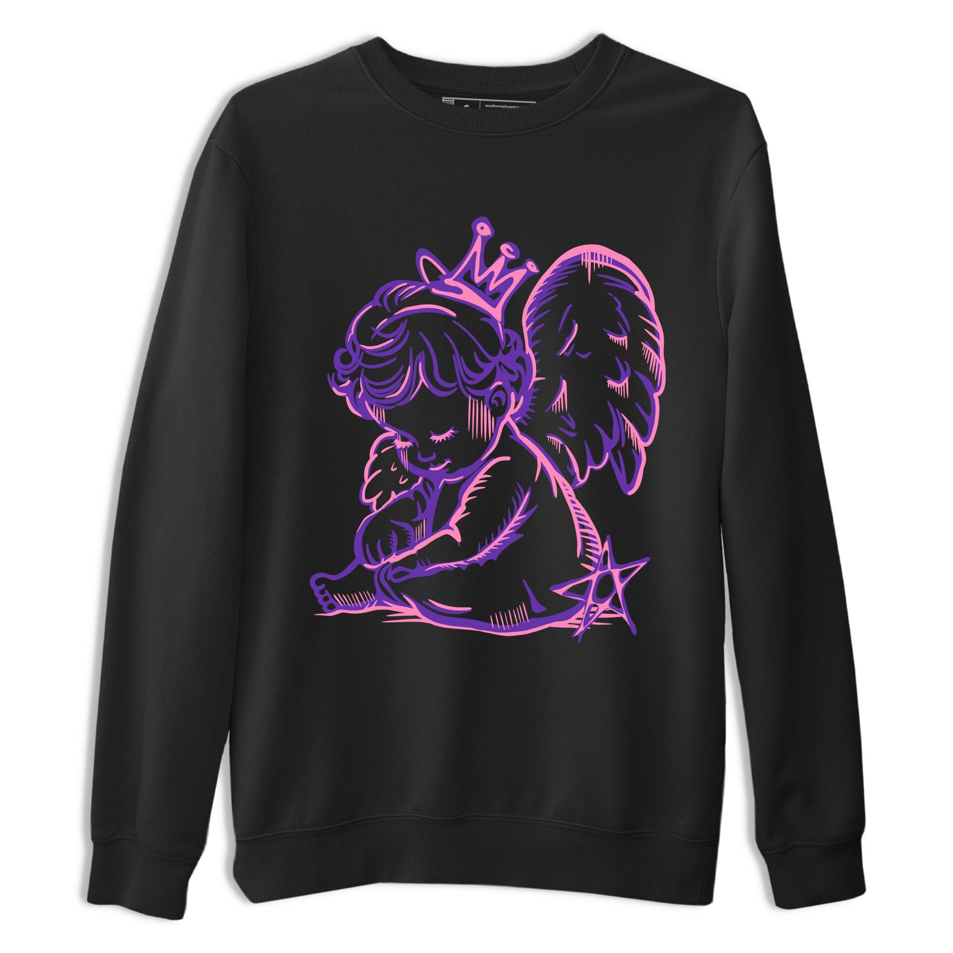 Sneaker match tees – Sneaker Tees To Match Air Jordan 11 Canyon Purple Shoes – Neon Angel Tee Black 2