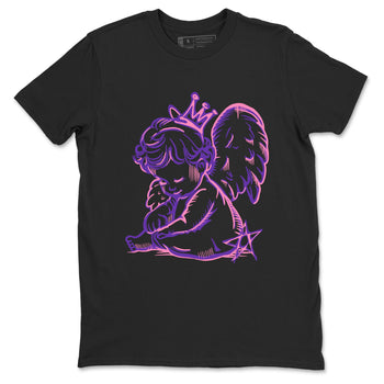 Sneaker match tees – Sneaker Tees To Match Air Jordan 11 Canyon Purple Shoes – Neon Angel Tee Black 2