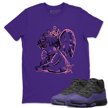 Sneaker match tees – Sneaker Tees To Match Air Jordan 11 Canyon Purple Shoes – Neon Angel Tee Purple 1