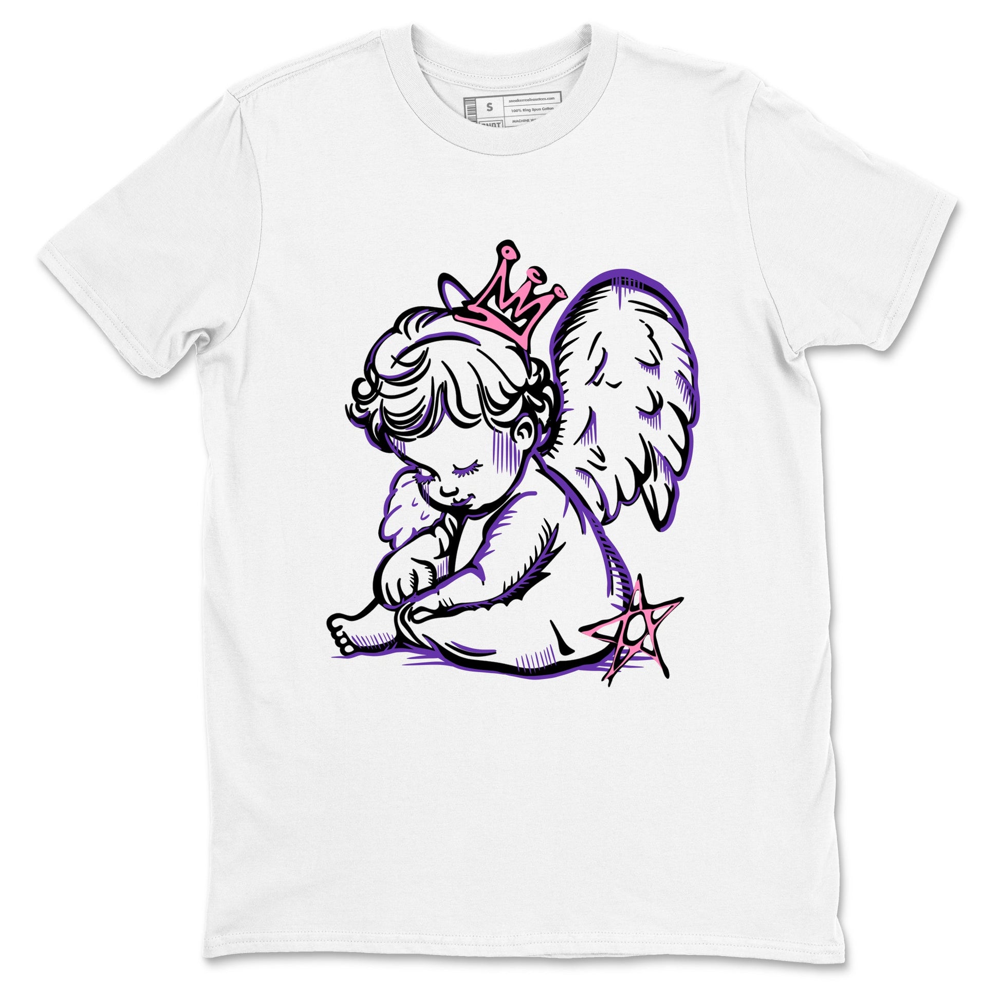 Sneaker match tees – Sneaker Tees To Match Air Jordan 11 Canyon Purple Shoes – Neon Angel Tee White 2