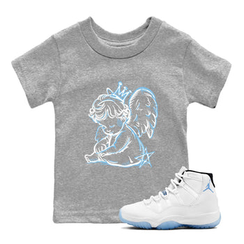 11s Legend Blue shirts to match jordans Neon Angel best t shirts to wear with jordans AJ11 Retro Legend Blue match shoes to clothes SNRT Sneaker Tees Youth Baby Heather Grey 1 tee