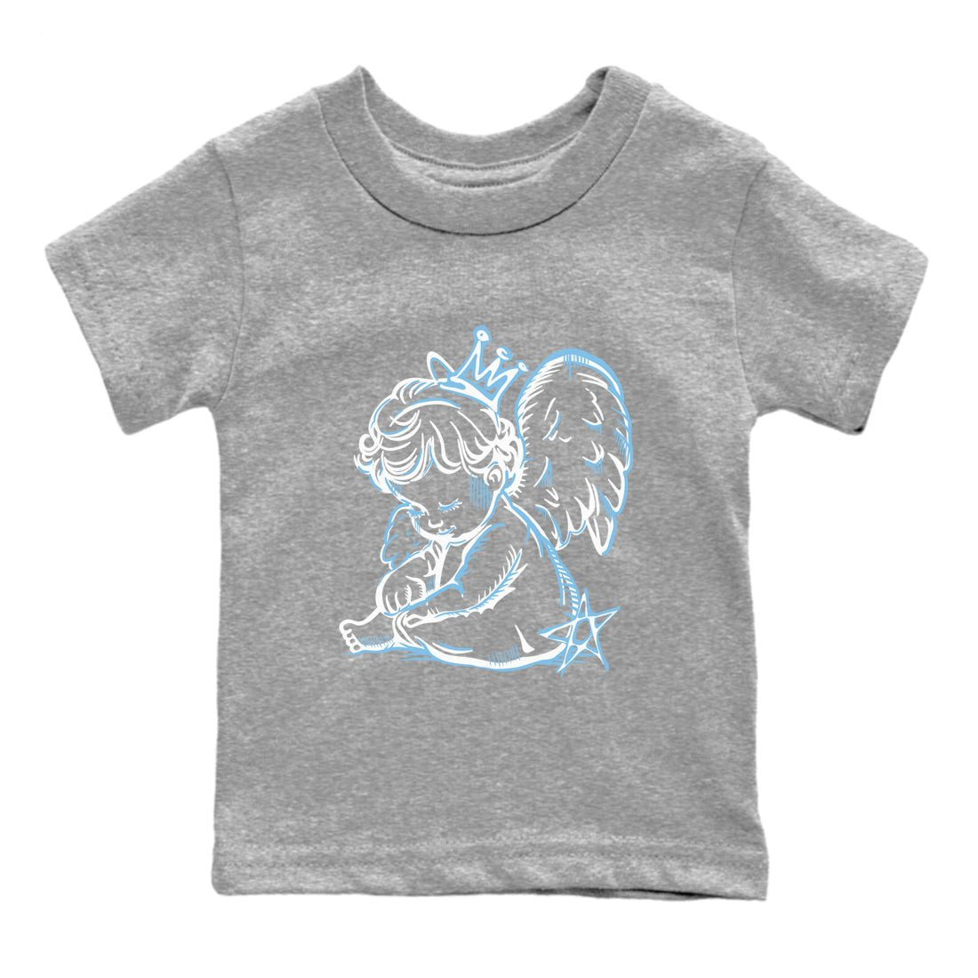 11s Legend Blue shirts to match jordans Neon Angel best t shirts to wear with jordans AJ11 Retro Legend Blue match shoes to clothes SNRT Sneaker Tees Youth Baby Heather Grey 2 tee