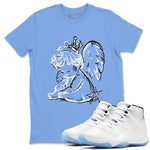 11s Legend Blue shirts to match jordans Neon Angel best t shirts to wear with jordans AJ11 Retro Legend Blue match shoes to clothes SNRT Sneaker Tees unisex cotton Carolina Blue 1 shirts