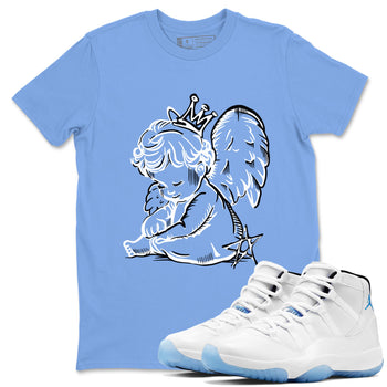 11s Legend Blue shirts to match jordans Neon Angel best t shirts to wear with jordans AJ11 Retro Legend Blue match shoes to clothes SNRT Sneaker Tees unisex cotton Carolina Blue 1 shirts