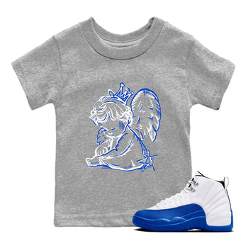 12s Blueberry shirts to match jordans Neon Angel best t shirts to wear with jordans AJ12 White and Game Royal match shoes to clothes SNRT Sneaker Tees Youth Baby Heather Grey 1 tee