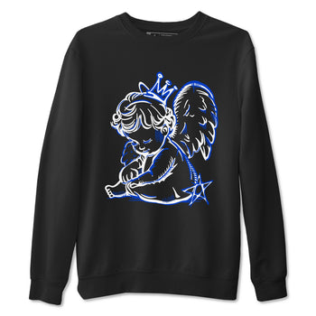 12s Blueberry shirts to match jordans Neon Angel best t shirts to wear with jordans AJ12 White and Game Royal match shoes to clothes SNRT Sneaker Tees unisex cotton Black 2 shirts