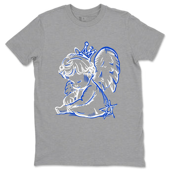 12s Blueberry shirts to match jordans Neon Angel best t shirts to wear with jordans AJ12 White and Game Royal match shoes to clothes SNRT Sneaker Tees unisex cotton Heather Grey 2 shirts