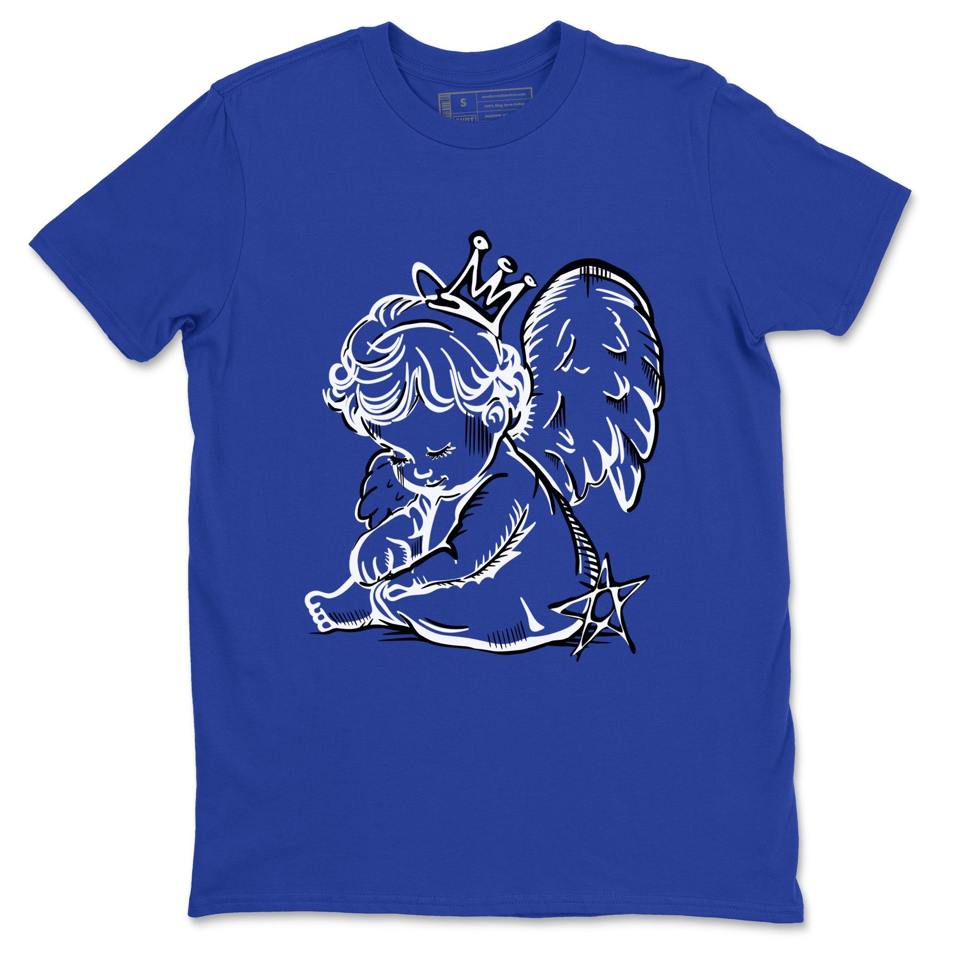 12s Blueberry shirts to match jordans Neon Angel best t shirts to wear with jordans AJ12 White and Game Royal match shoes to clothes SNRT Sneaker Tees unisex cotton Royal Blue 2 shirts