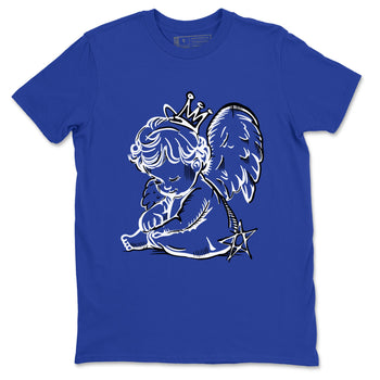 12s Blueberry shirts to match jordans Neon Angel best t shirts to wear with jordans AJ12 White and Game Royal match shoes to clothes SNRT Sneaker Tees unisex cotton Royal Blue 2 shirts