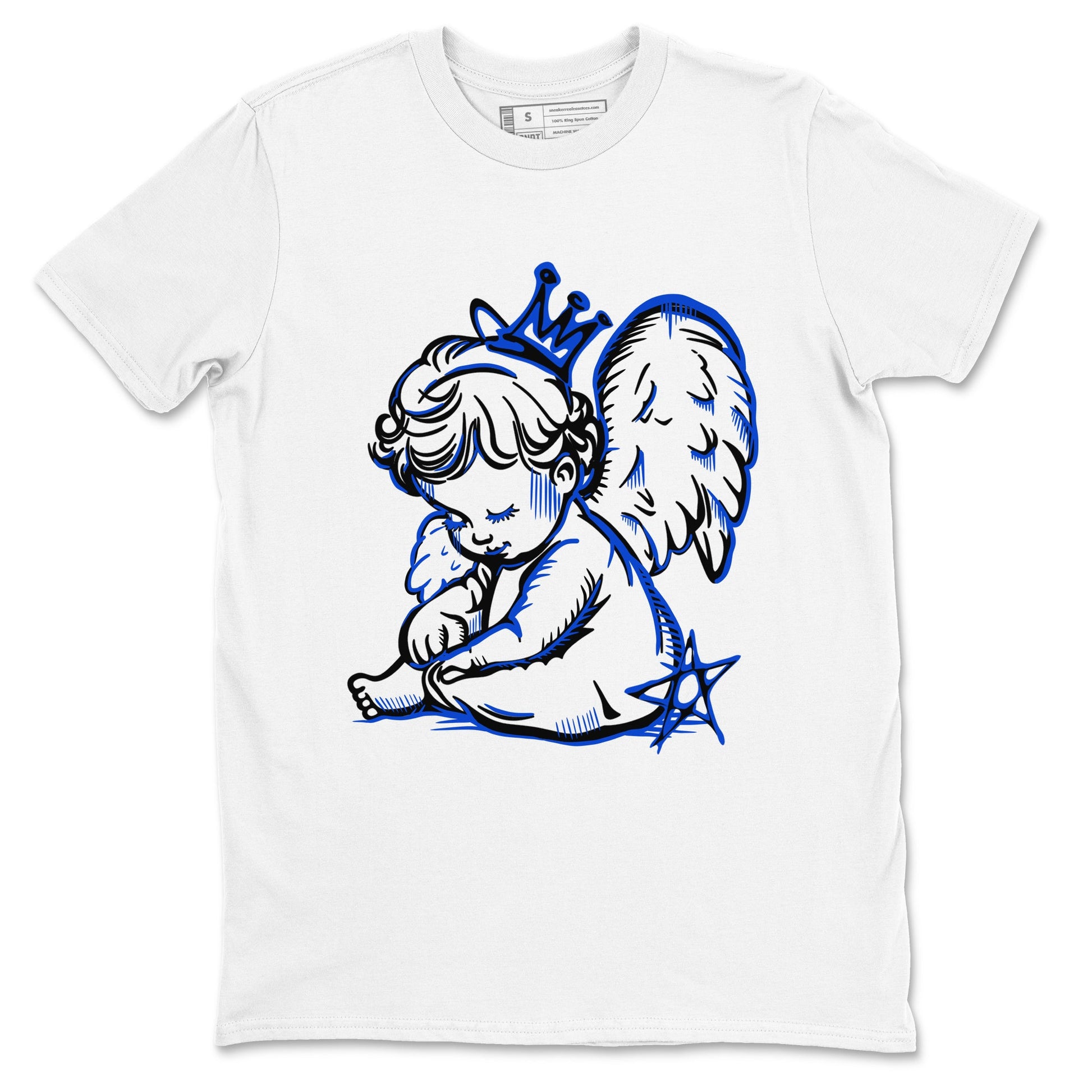 12s Blueberry shirts to match jordans Neon Angel best t shirts to wear with jordans AJ12 White and Game Royal match shoes to clothes SNRT Sneaker Tees unisex cotton White 2 shirts