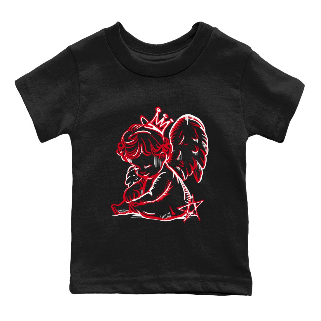 Air Jordan 12 Flu Game shirts to match jordans Neon Angel sneaker match tees Air Jordan 12 Flu Game match shoes to clothes SNRT Sneaker Tees Youth Baby Black 2 tee