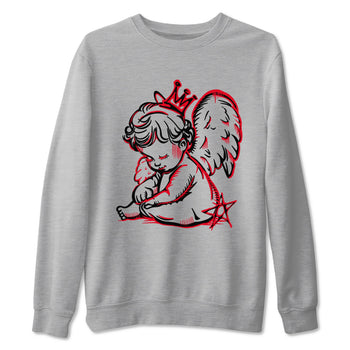 Air Jordan 12 Flu Game shirts to match jordans Neon Angel sneaker match tees Air Jordan 12 Flu Game match shoes to clothes SNRT Sneaker Tees unisex cotton Heather Grey 2 shirts