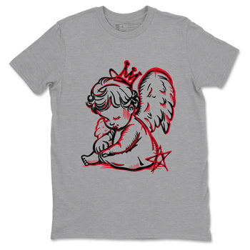 Air Jordan 12 Flu Game shirts to match jordans Neon Angel sneaker match tees Air Jordan 12 Flu Game match shoes to clothes SNRT Sneaker Tees unisex cotton Heather Grey 2 shirts