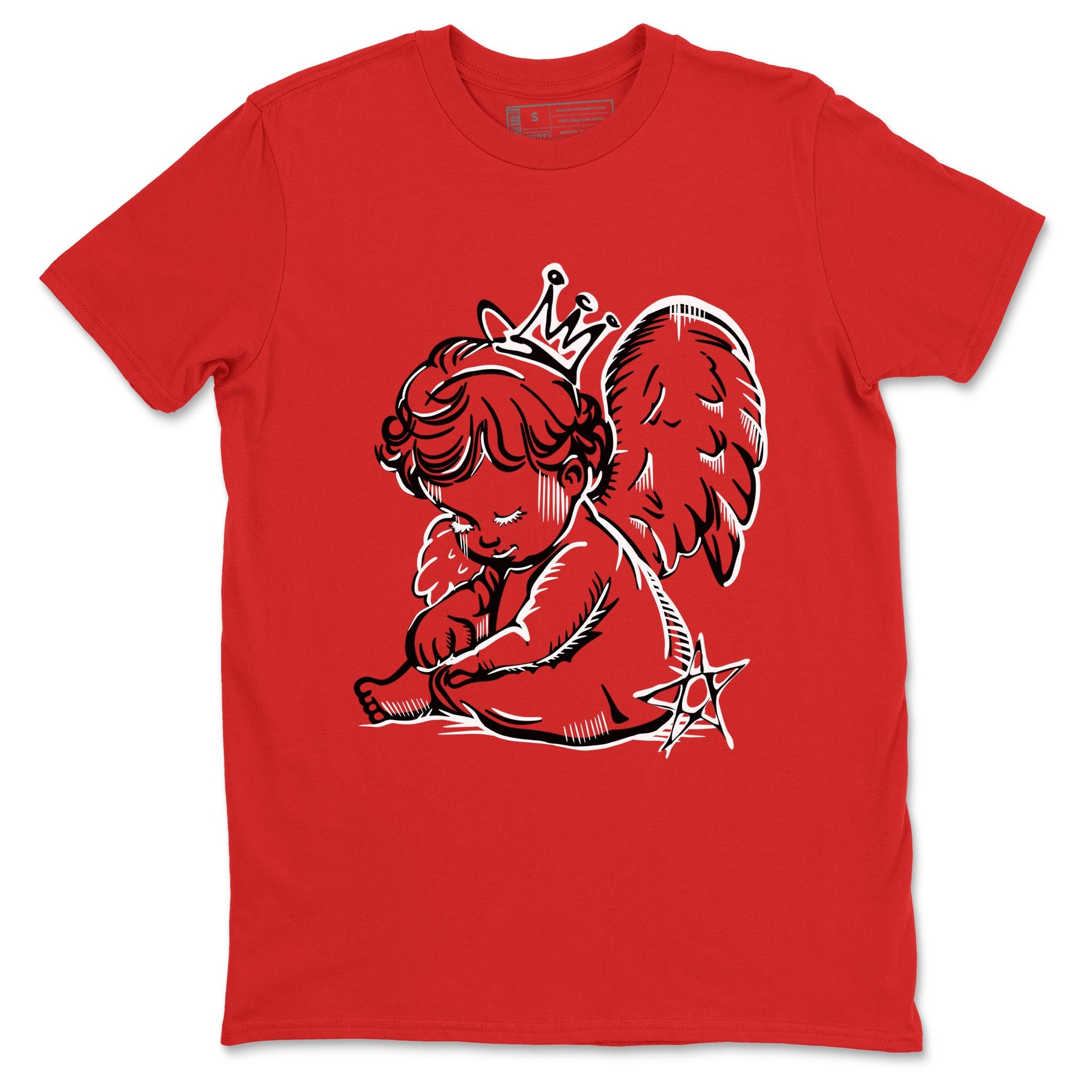 Air Jordan 12 Flu Game shirts to match jordans Neon Angel sneaker match tees Air Jordan 12 Flu Game match shoes to clothes SNRT Sneaker Tees unisex cotton Red 2 shirts
