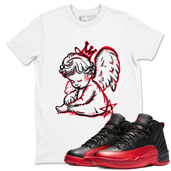 Air Jordan 12 Flu Game shirts to match jordans Neon Angel sneaker match tees Air Jordan 12 Flu Game match shoes to clothes SNRT Sneaker Tees unisex cotton White 1 shirts