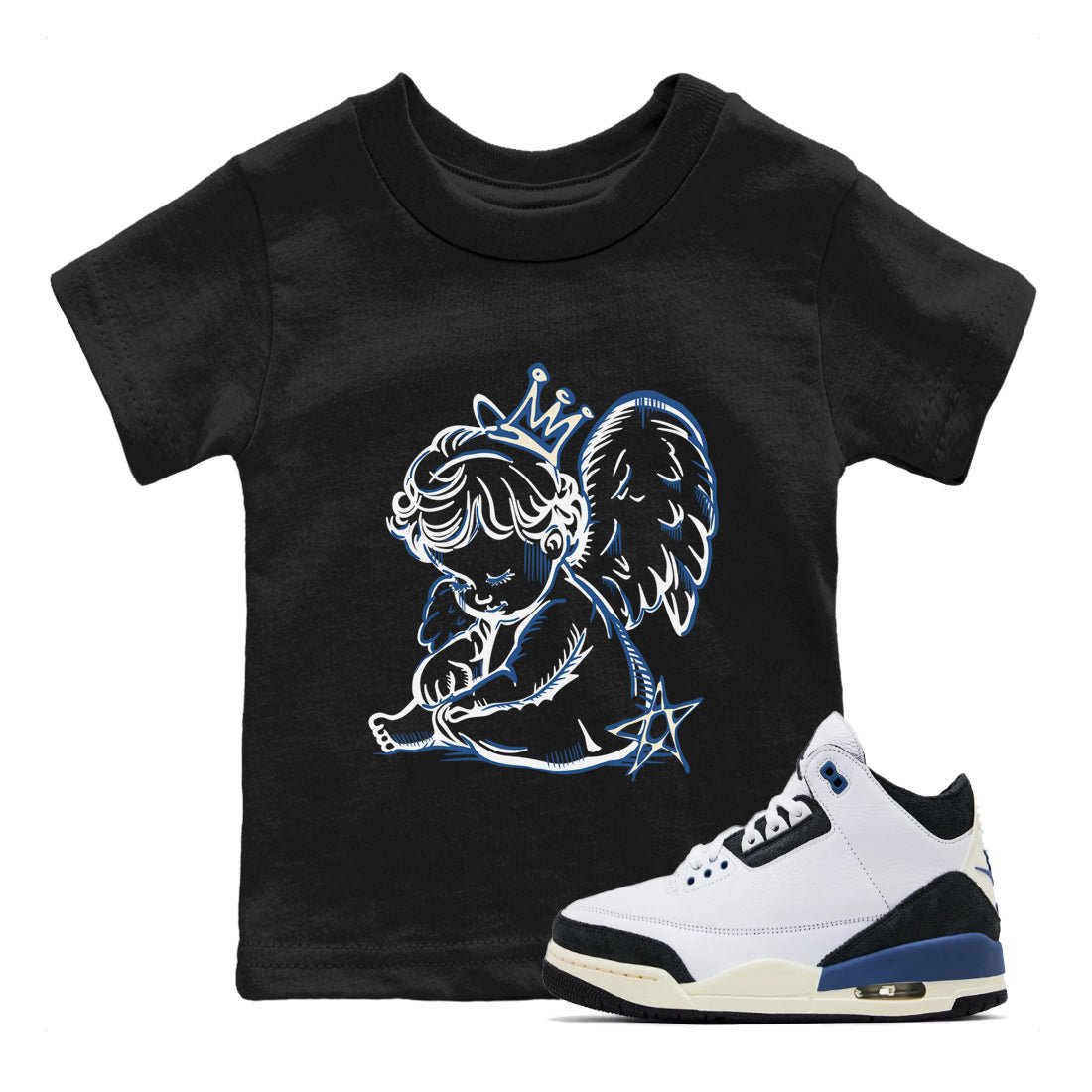 3s For The Love to match jordans Neon Angel sneaker match tees A Ma Maniere For The Love match shoes to clothes SNRT Sneaker Tees Youth Baby Black 1 tee