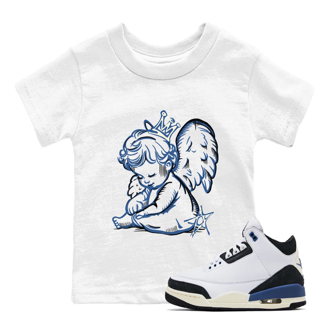 3s For The Love to match jordans Neon Angel sneaker match tees A Ma Maniere For The Love match shoes to clothes SNRT Sneaker Tees Youth Baby White 1 tee