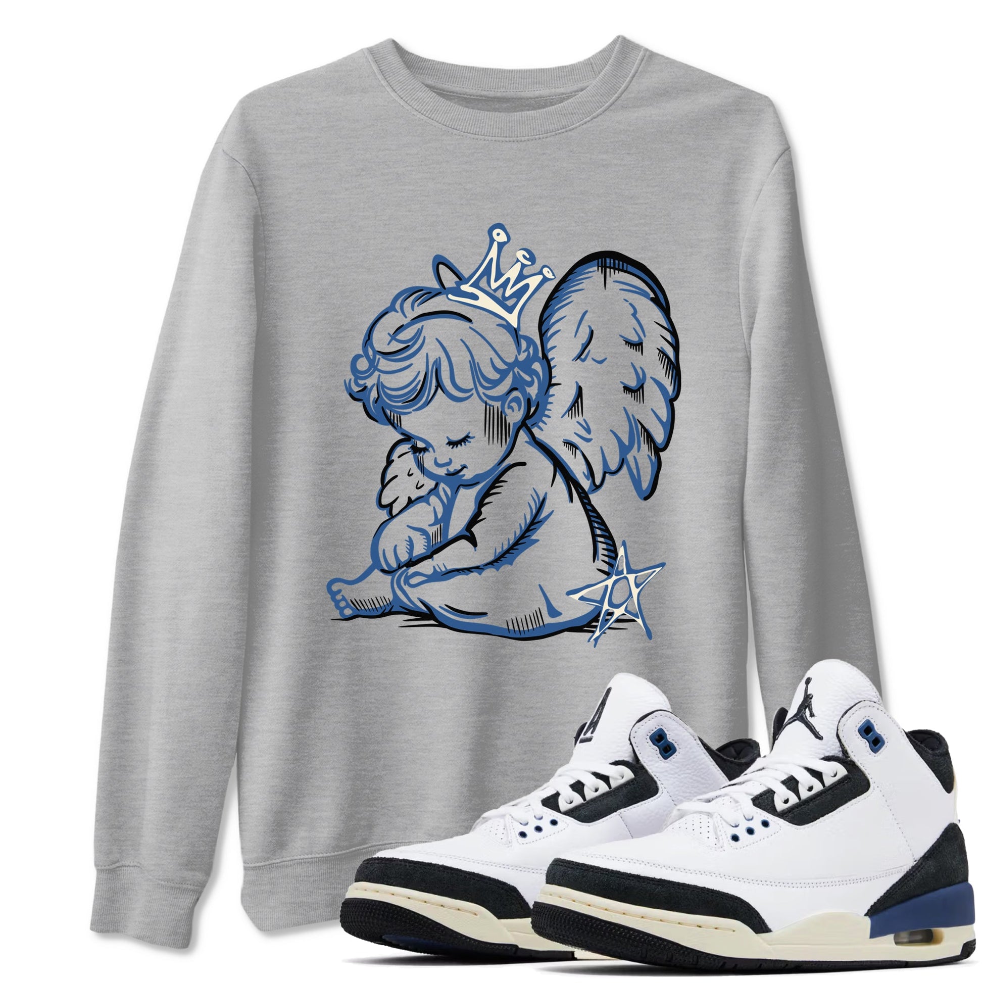 3s For The Love to match jordans Neon Angel sneaker match tees A Ma Maniere For The Love match shoes to clothes SNRT Sneaker Tees unisex cotton Heather Grey 1 shirts