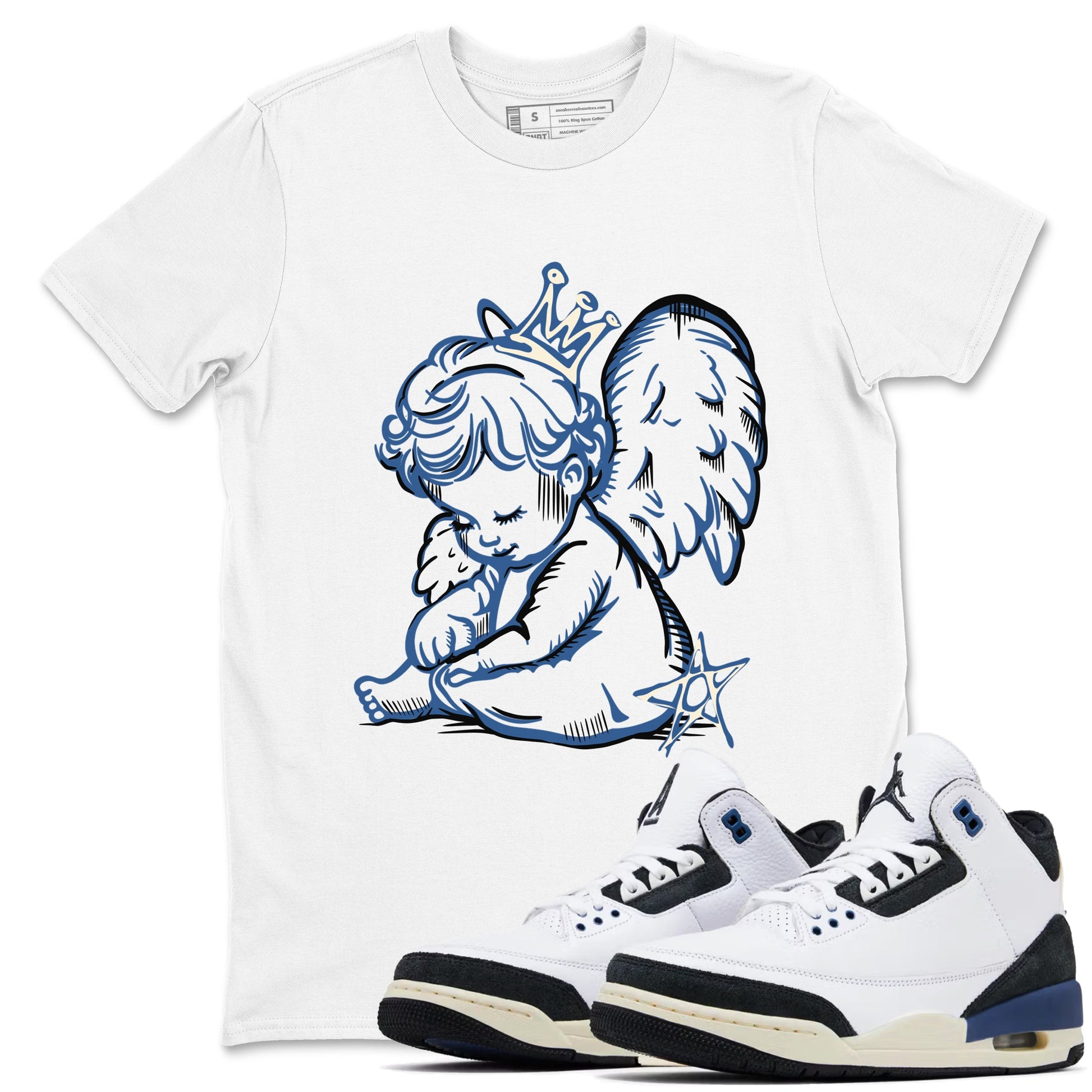 3s For The Love to match jordans Neon Angel sneaker match tees A Ma Maniere For The Love match shoes to clothes SNRT Sneaker Tees unisex cotton White 1 shirts