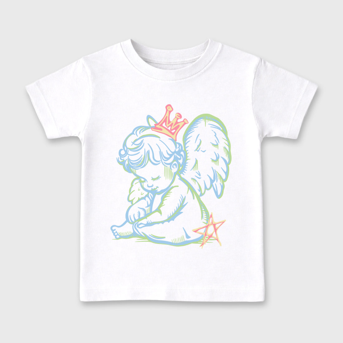 Sneaker match tees – Sneaker Tees To Match Air Jordan 3 Jade Aura Shoes – Neon Angel Kids T-Shirt White 2