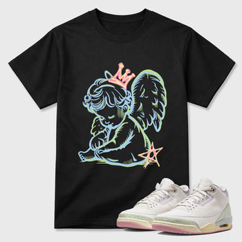 Sneaker match tees – Sneaker Tees To Match Air Jordan 3 Jade Aura Shoes – Neon Angel Tee Black 1