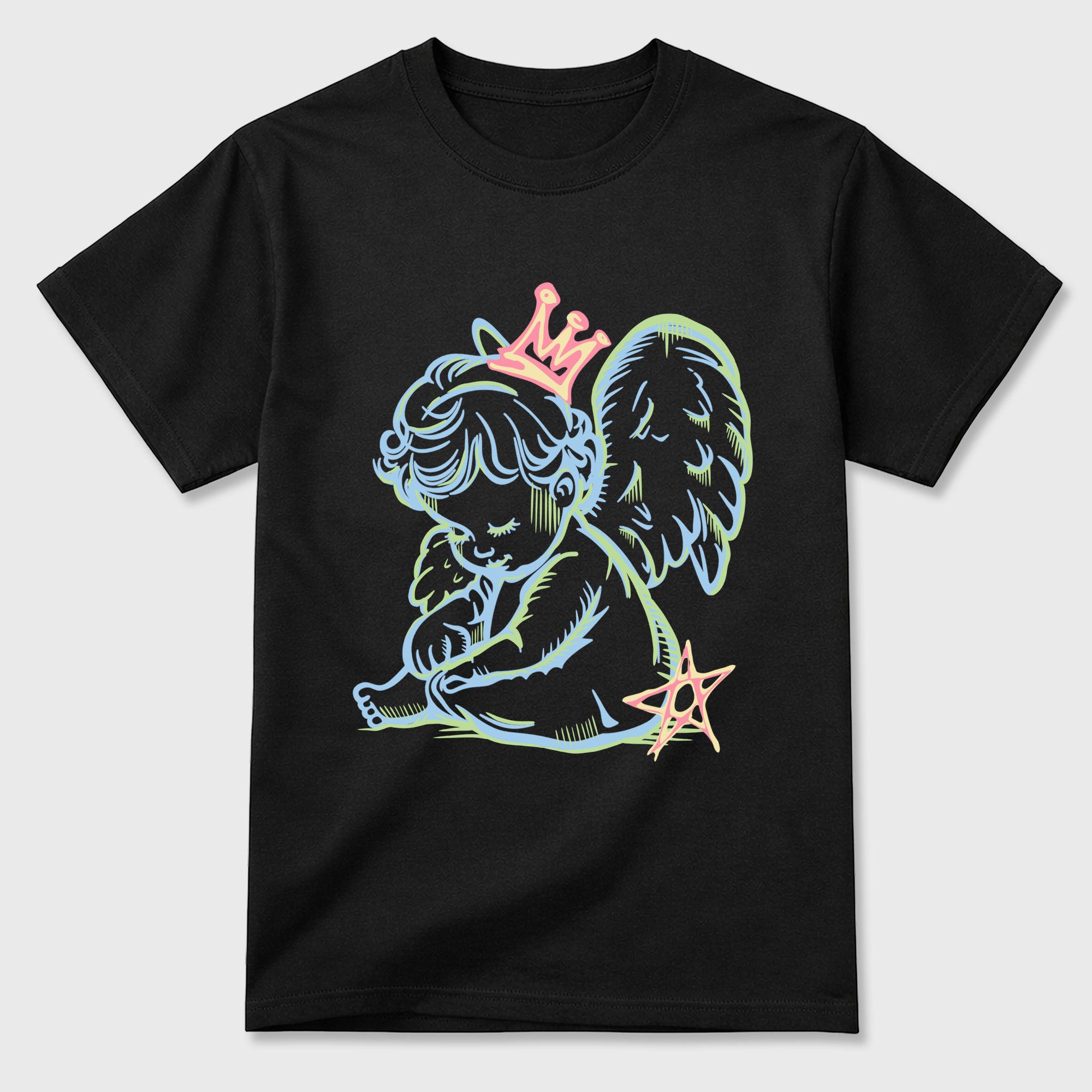 Sneaker match tees – Sneaker Tees To Match Air Jordan 3 Jade Aura Shoes – Neon Angel Tee Black 2