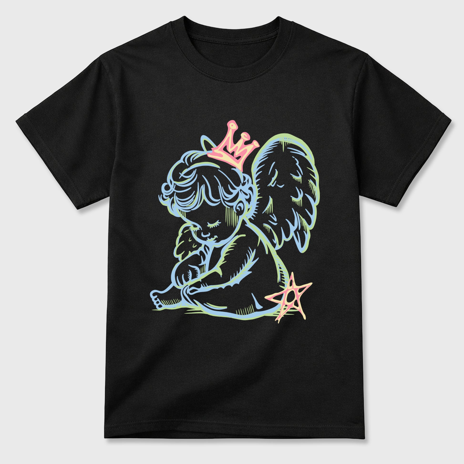 Sneaker match tees – Sneaker Tees To Match Air Jordan 3 Jade Aura Shoes – Neon Angel Tee Black 2