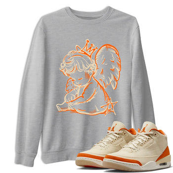 Neon Angel sneaker match t-shirt styled to complete your fit with the Air Jordan 3 Starfish sneakers, shown in Heather Grey 1.