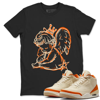 Neon Angel sneaker match t-shirt styled to complete your fit with the Air Jordan 3 Starfish sneakers, shown in Black 1.