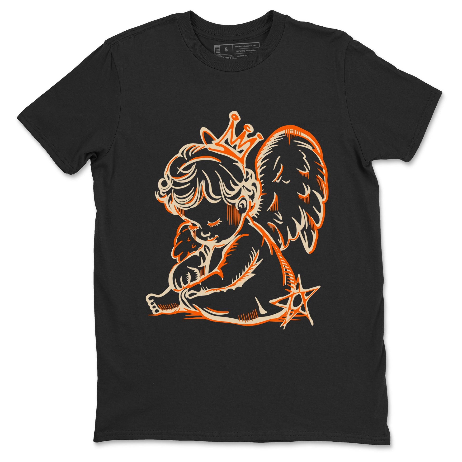 Neon Angel sneaker match t-shirt styled to complete your fit with the Air Jordan 3 Starfish sneakers, shown in Black 2.