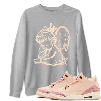 3s Valentines Day shirts to match jordans Neon Angel best t shirts to wear with jordans Air Jordan 3 Valentines Day match shoes to clothes SNRT Sneaker Tees unisex cotton Heather Grey 1 shirts