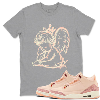 3s Valentines Day shirts to match jordans Neon Angel best t shirts to wear with jordans Air Jordan 3 Valentines Day match shoes to clothes SNRT Sneaker Tees unisex cotton Heather Grey 1 shirts