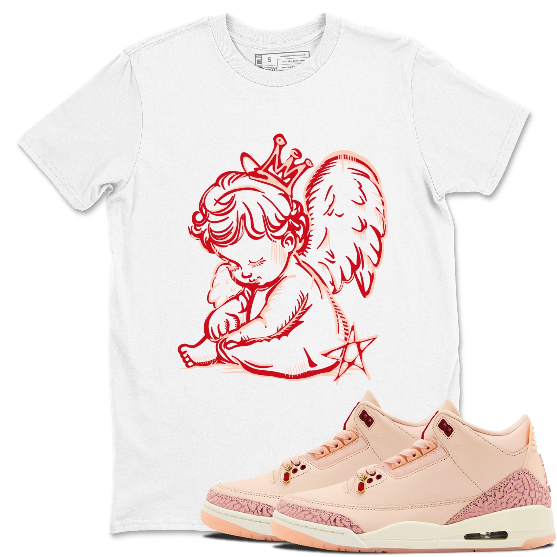 3s Valentines Day shirts to match jordans Neon Angel best t shirts to wear with jordans Air Jordan 3 Valentines Day match shoes to clothes SNRT Sneaker Tees unisex cotton White 1 shirts